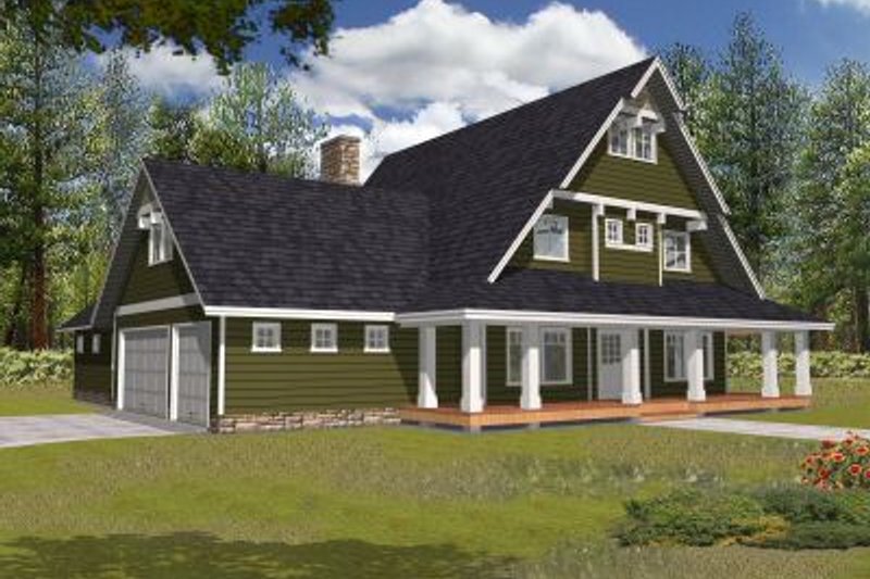Home Plan - Country Exterior - Front Elevation Plan #117-536