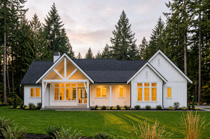 House Blueprint - Exterior - Rear Elevation 1 for Farmhouse House Plan #1114-122 - 3 bed, 2.5 bath