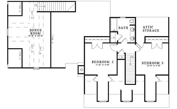 Country Floor Plan - Upper Floor Plan #17-626