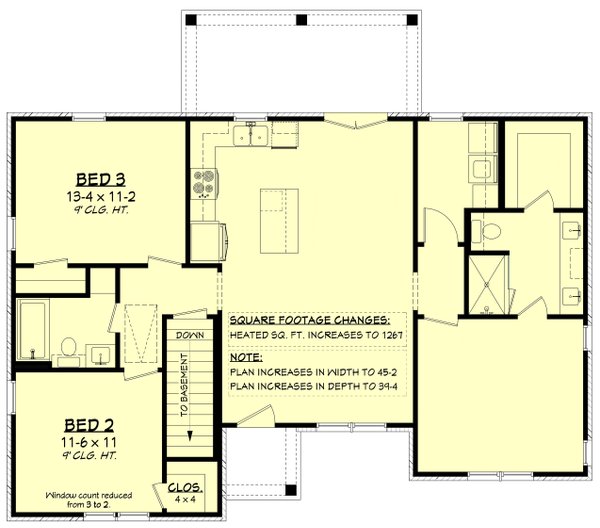 House Blueprint - Floor Plan - Other Floor for Farmhouse House Plan #430-449 - 3 bed, 2 bath