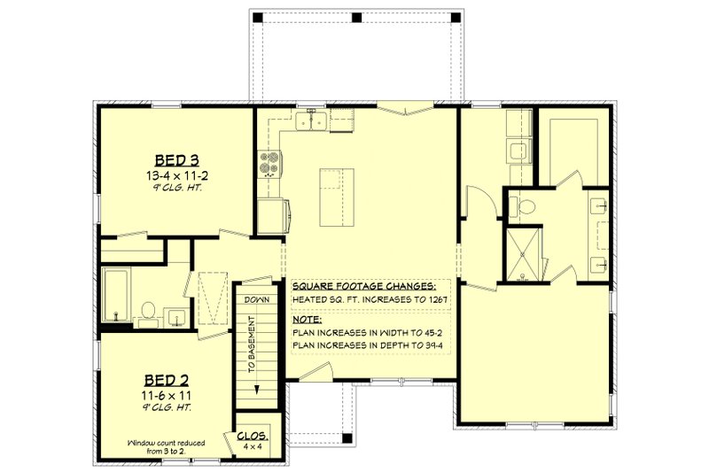House Blueprint - Floor Plan - Other Floor for Farmhouse House Plan #430-449 - 3 bed, 2 bath