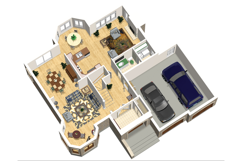 Dream House Plan - Floor Plan - Main Floor 1 for European House Plan #25-4693 - 3 bed, 2 bath
