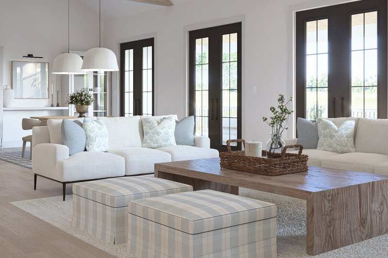 House Blueprint - Interior - Family Room for Farmhouse House Plan #455-745 - 3 bed, 2.5 bath
