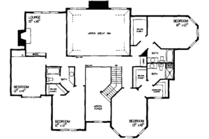 Floor Plan - Upper Floor for Victorian House Plan #72-196 - 5 bed, 6 bath