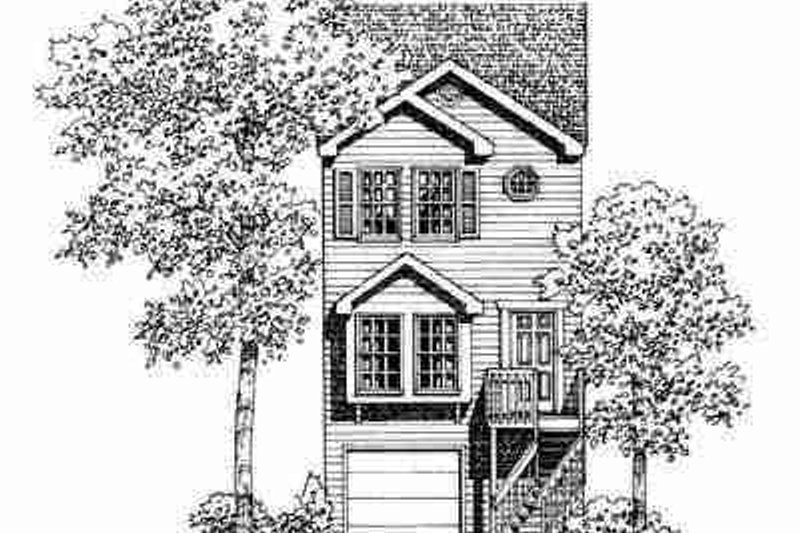 Home Plan - Traditional Exterior - Front Elevation Plan #72-337