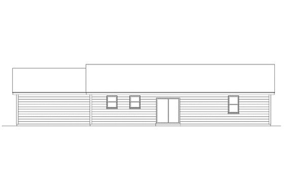 Exterior - Rear Elevation for Ranch House Plan #57-211 - 3 bed, 2 bath