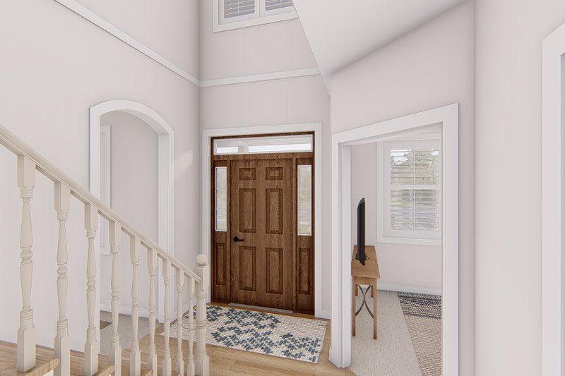 House Blueprint - Interior - Entry for Traditional House Plan #1060-135 - 4 bed, 2.5 bath