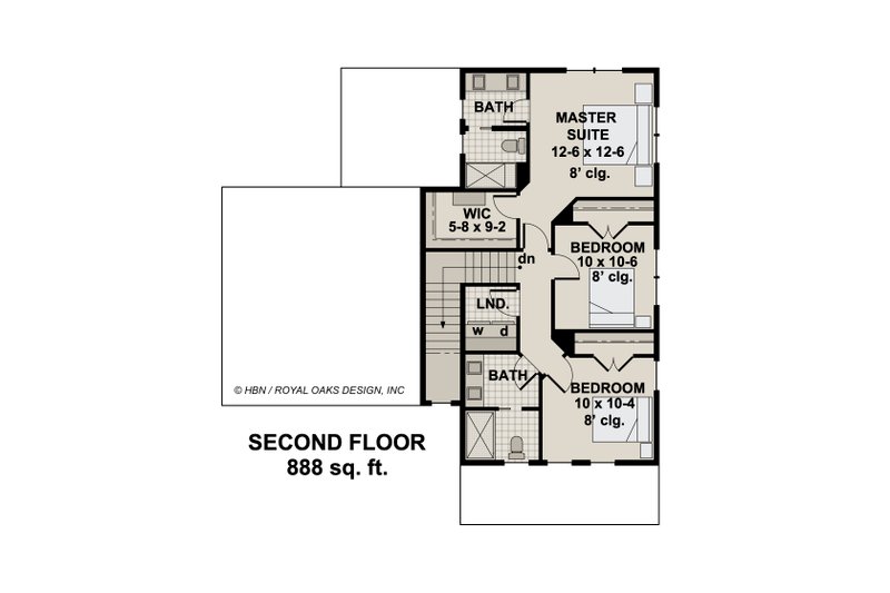 House Plan Design - Floor Plan - Upper Floor for Farmhouse House Plan #51-1188 - 3 bed, 2.5 bath