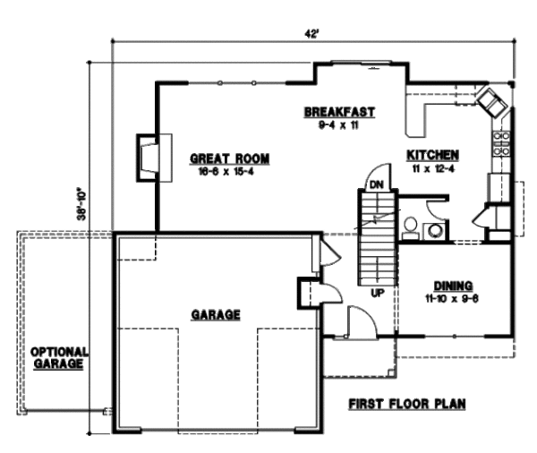 Traditional Floor Plan - Main Floor Plan #67-164
