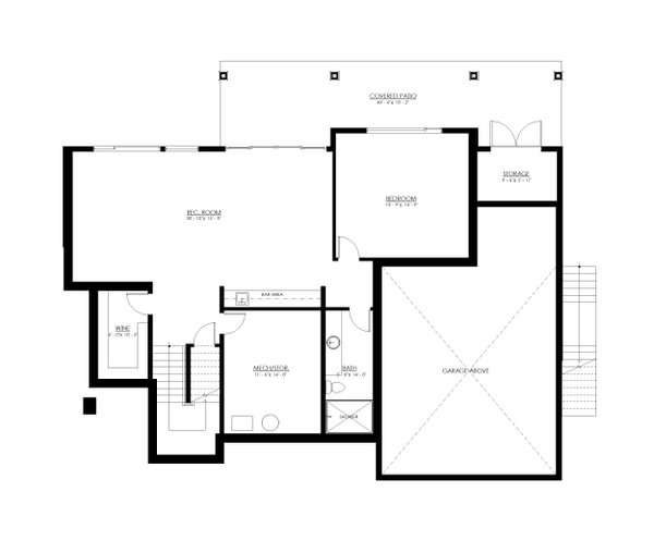Prairie Floor Plan - Lower Floor Plan #1114-75