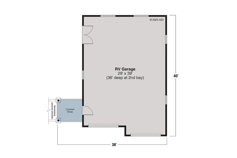 Architectural House Design - Floor Plan - Main Floor for Craftsman House Plan #124-1460, 0 bath