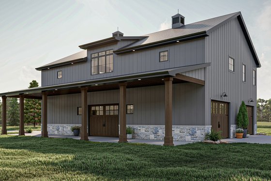 Exterior - Other Elevation for Barndominium House Plan #455-613 - 3 bed, 3 bath