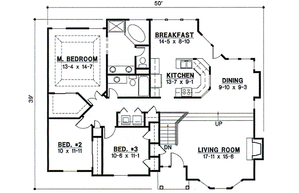 Traditional Floor Plan - Main Floor Plan #67-703