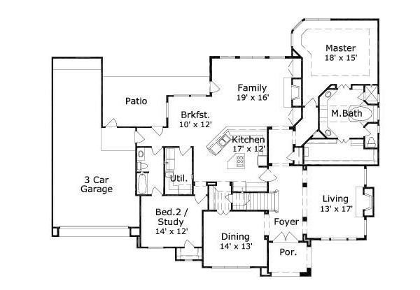 Traditional Floor Plan - Main Floor Plan #411-261