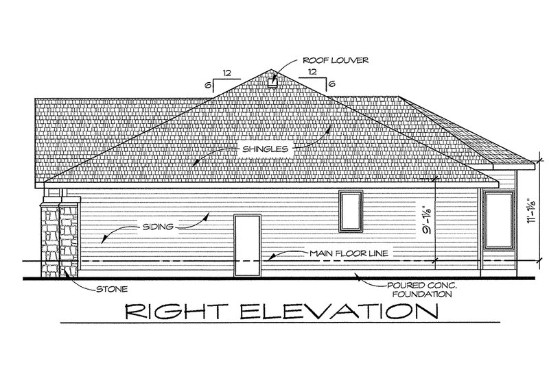 Dream House Plan - Exterior - Other Elevation 1 for Craftsman House Plan #20-2115 - 2 bed, 2 bath