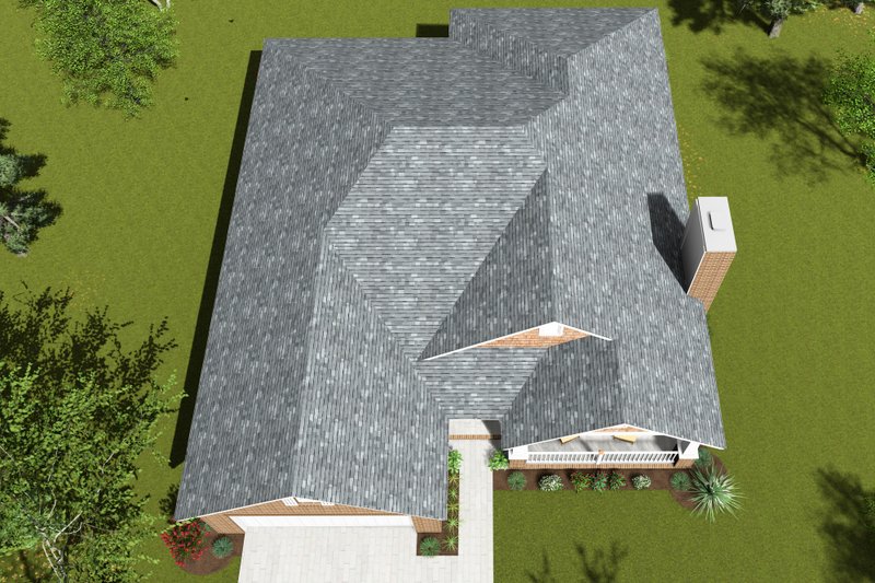 House Blueprint - Exterior - Other Elevation 3 for Craftsman House Plan #20-1839 - 4 bed, 2 bath