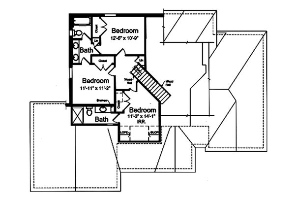 Home Plan - Traditional Floor Plan - Upper Floor Plan #46-869