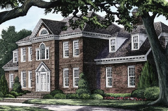 Exterior - Front Elevation 3 for Southern House Plan #137-192 - 4 bed, 3 bath