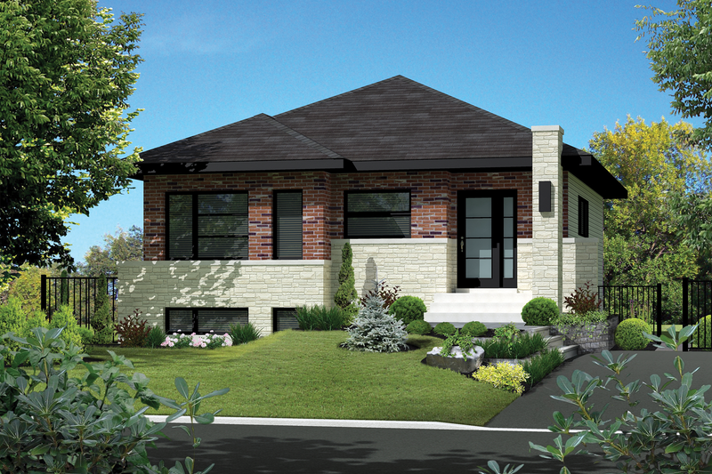 Contemporary Style House Plan - 2 Beds 1 Baths 911 Sq/Ft Plan #25-4372