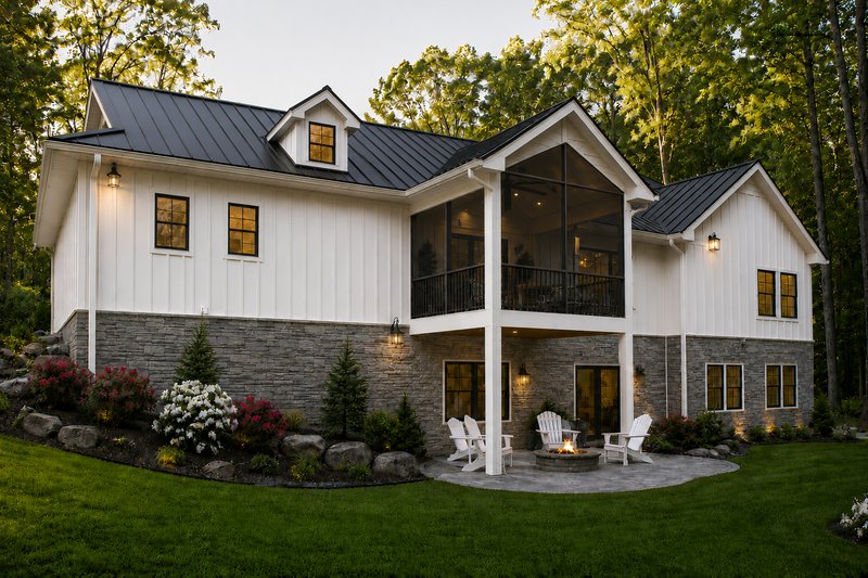 Architectural House Design - Exterior - Rear Elevation for Farmhouse House Plan #928-429 - 2 bed, 2.5 bath