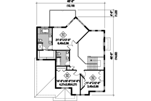 Floor Plan - Upper Floor for Traditional House Plan #25-4488 - 3 bed, 2 bath