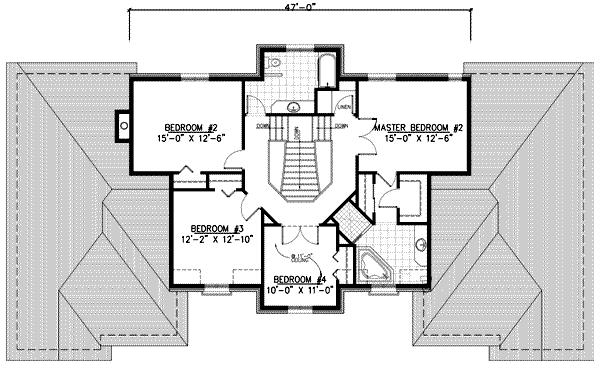 European Floor Plan - Upper Floor Plan #138-136