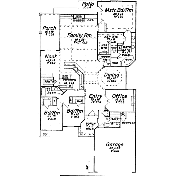 House Design - European Floor Plan - Main Floor Plan #52-173