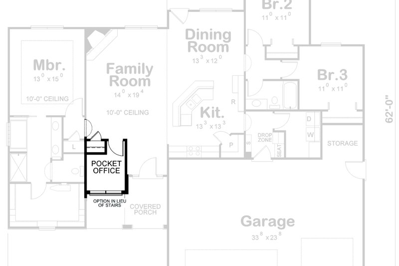 Home Plan - Exterior - Front Elevation 3 for Mediterranean House Plan #20-2174 - 3 bed, 2 bath