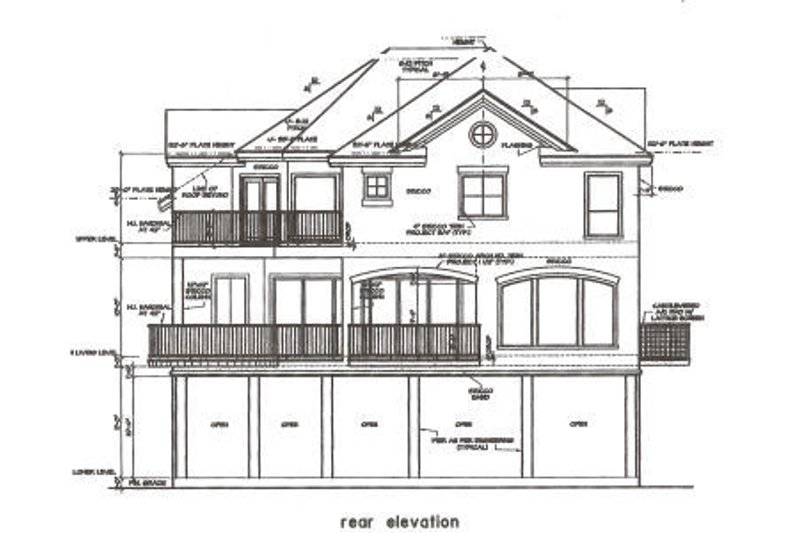 Mediterranean Style House Plan - 4 Beds 3 Baths 2660 Sq/Ft Plan #411 ...