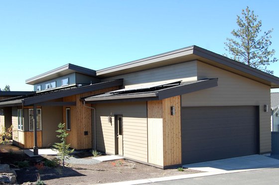 Exterior - Rear Elevation 1 for Modern House Plan #895-31 - 3 bed, 2 bath