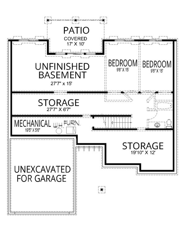 Home Plan - Contemporary Floor Plan - Lower Floor Plan #112-284