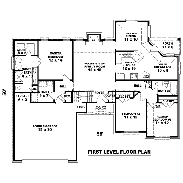 European Floor Plan - Main Floor Plan #81-1454