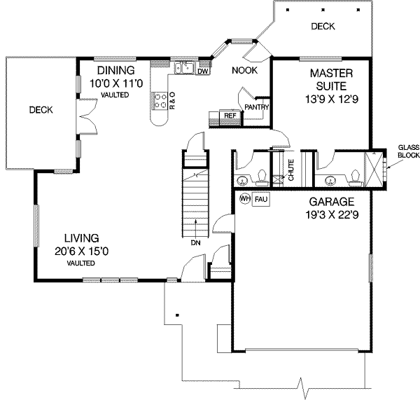 Traditional Floor Plan - Main Floor Plan #60-514