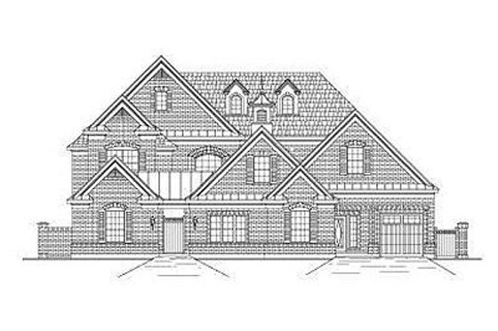 Exterior - Front Elevation for Colonial House Plan #411-852 - 6 bed, 5.5 bath