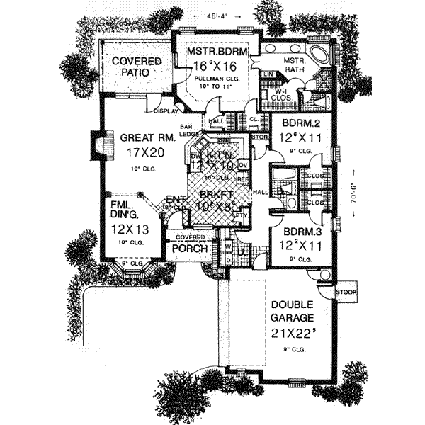 European Floor Plan - Main Floor Plan #310-585