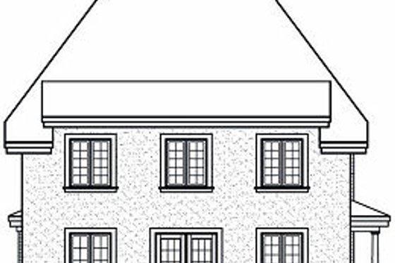 Exterior - Rear Elevation for Farmhouse House Plan #23-864 - 4 bed, 2.5 bath