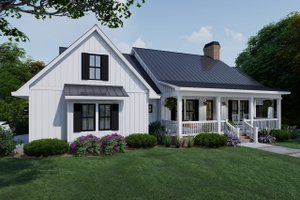 Exterior - Front Elevation 4 for Farmhouse House Plan #120-263 - 4 bed, 3 bath
