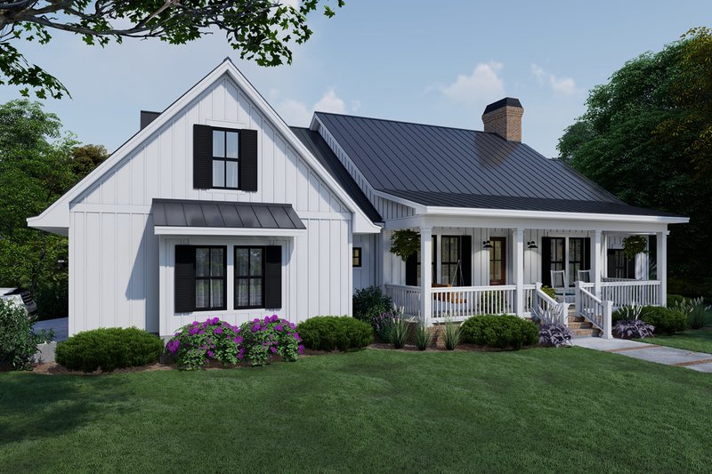 House Plan Design - Exterior - Front Elevation 4 for Farmhouse House Plan #120-263 - 4 bed, 3 bath