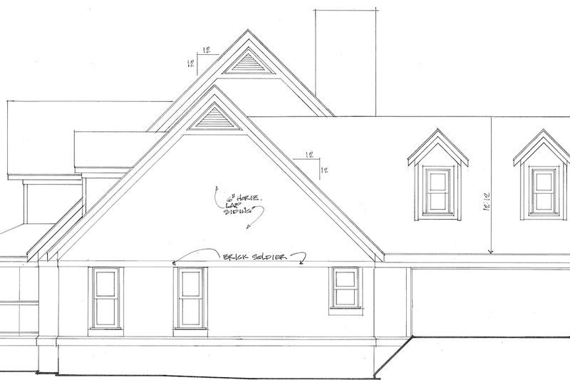 House Plan Design - Exterior - Other Elevation 1 for Country House Plan #30-187 - 4 bed, 3 bath