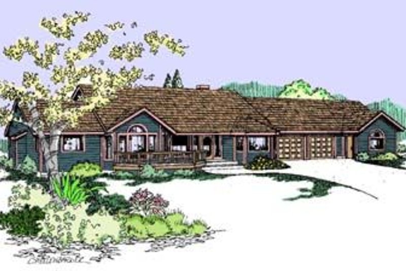 Architectural House Design - Traditional Exterior - Front Elevation Plan #60-366