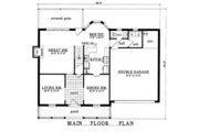 Traditional Style House Plan - 3 Beds 2.5 Baths 1803 Sq/Ft Plan #42-203 Floor 