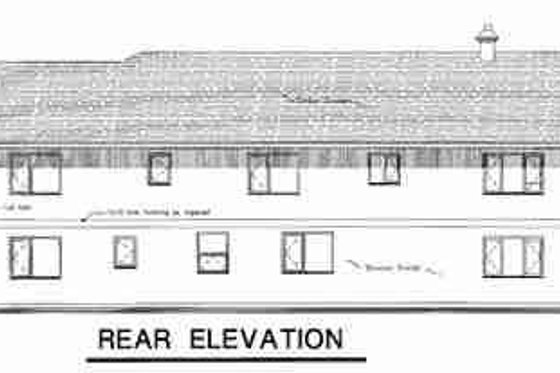 Exterior - Rear Elevation for Traditional House Plan #18-9008 - 5 bed, 3 bath