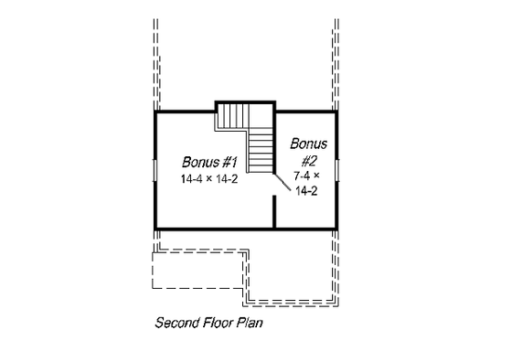 Floor Plan - Other Floor for Cottage House Plan #329-169 - 3 bed, 2 bath