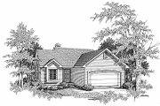 Traditional Style House Plan - 3 Beds 2 Baths 1329 Sq/Ft Plan #70-111 