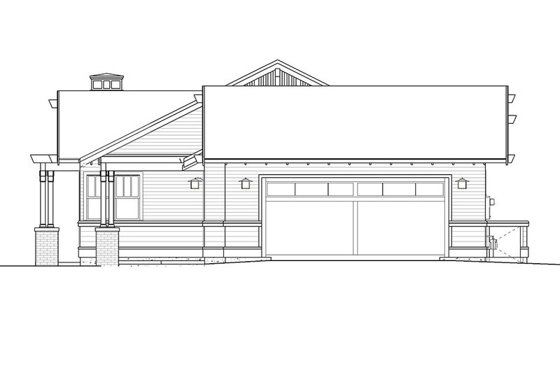 House Design - Exterior - Rear Elevation for Craftsman House Plan #895-162 - 3 bed, 2 bath