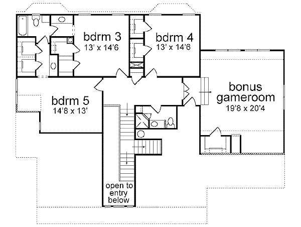 Home Plan - Country Floor Plan - Upper Floor Plan #84-239