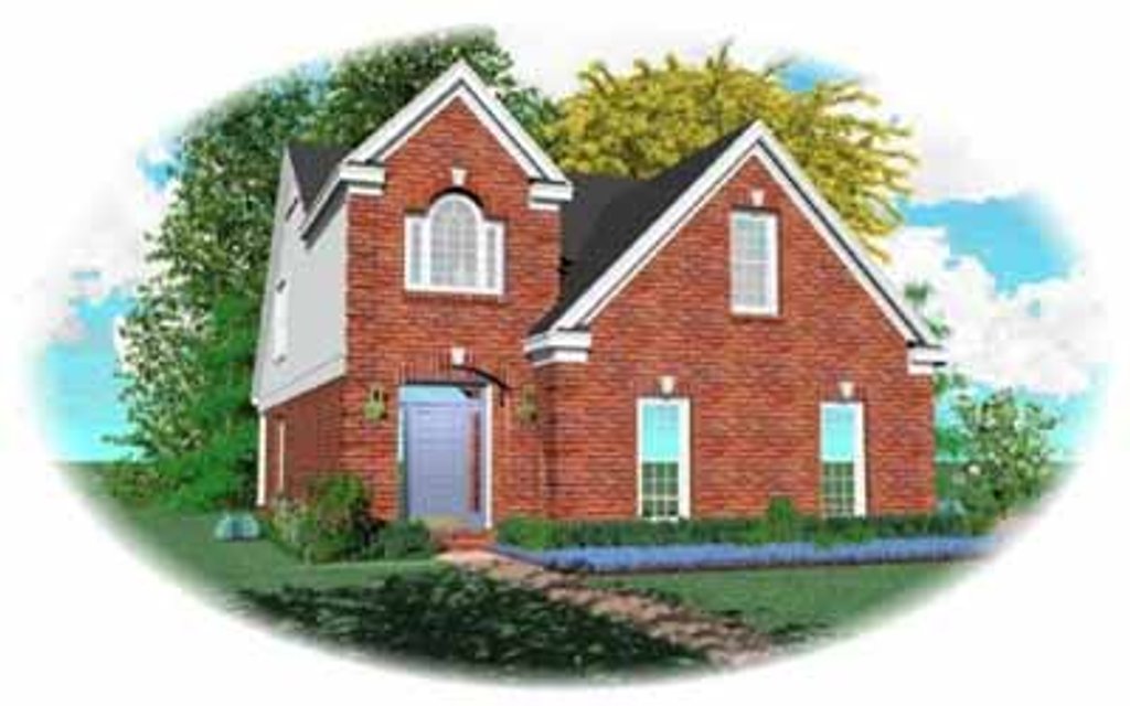 Exterior - Front Elevation 2 for Southern House Plan #81-146 - 3 bed, 2.5 bath
