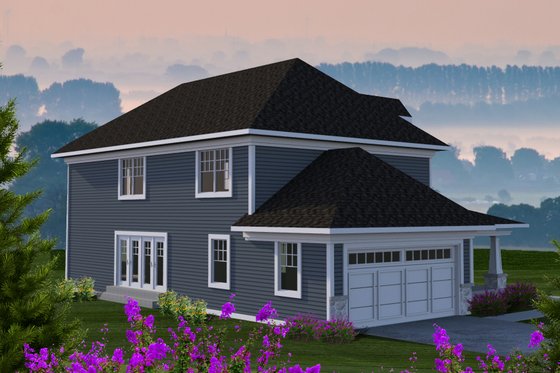 Exterior - Rear Elevation for Country House Plan #70-1222 - 3 bed, 2.5 bath
