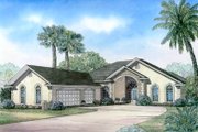 Mediterranean Style House Plan - 4 Beds 3.5 Baths 3167 Sq/Ft Plan #17-1131 