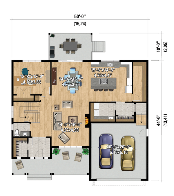 Farmhouse Floor Plan - Main Floor Plan #25-4961